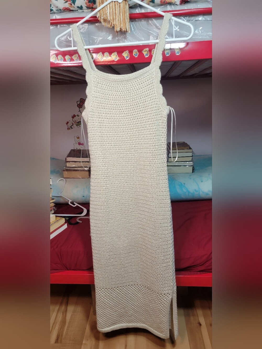 Joie Cream Crochet/Knit Maxi Dress Size XS